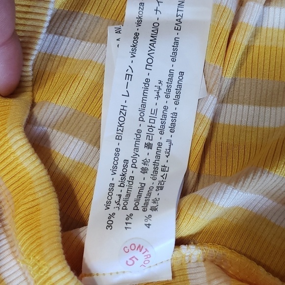Nwt Zara Yellow Striped Maxi racerback Dress, Size S - Picture 11 of 13